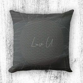 Almofada Luv U - Café Moderno Tendência Linhas Rabiscadas