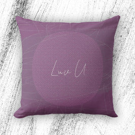 Almofada Luv U - Linhas Rabiscadas Modernas Violetas