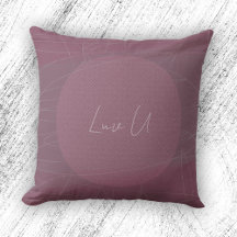 Luv U - Rosa Linhas Rabiscadas Modernas e Tendênci