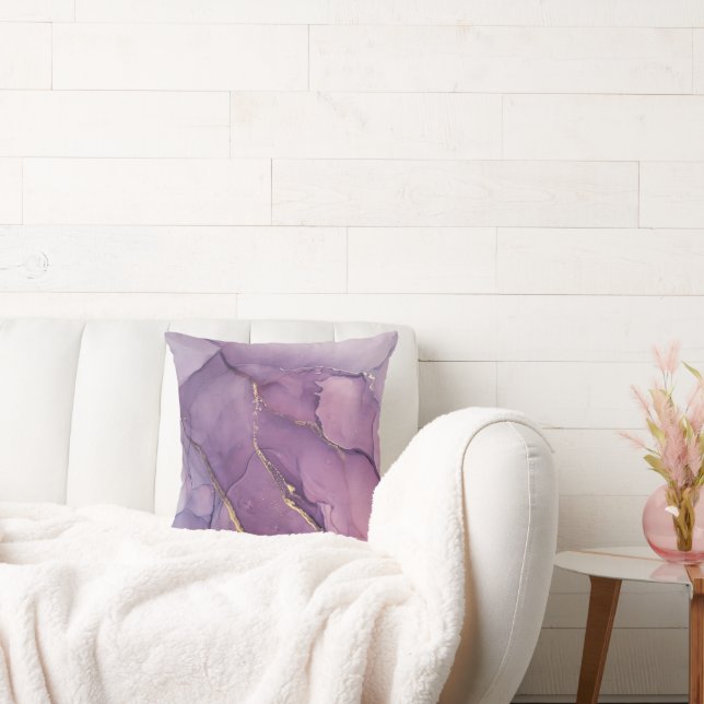 ALMOFADA LUXE MARBLE PURPER DOURADA CUSHION (Sofá)