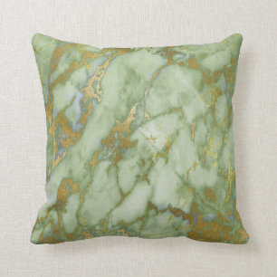 ALMOFADA LUXE SAGE BRANCO DOURADO MARBLE INSPIRADO CUSHION