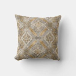 Almofada Luxurious, Gold Grey Beigi Ornament , Elegant