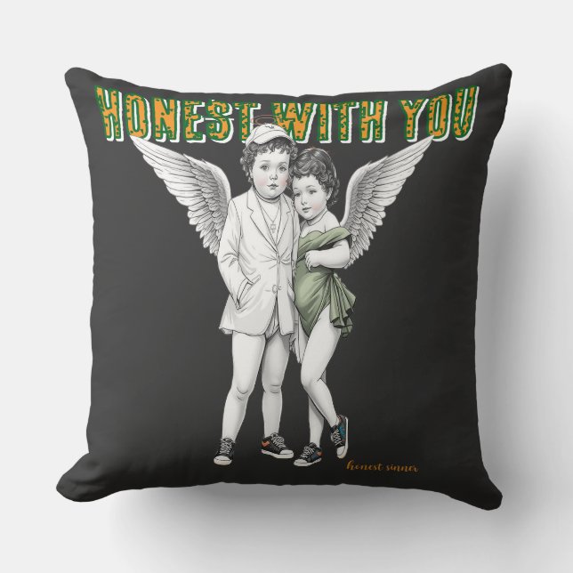 Almofada Luxury Angel Couple Art Collection Throw Pillow (Frente)