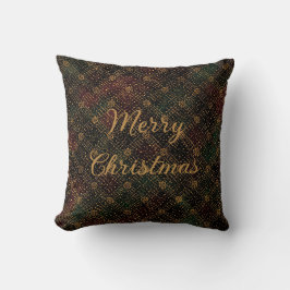 Almofada Luxury, Christmas Pattern, Gold Merry Christmas