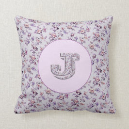 Almofada Luxury Flores Monograma J