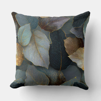 Almofada Luxury Gold Leaf Throw Pillow