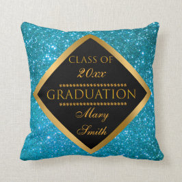 Almofada Luxury Moderno Personaliza Brilho Azul