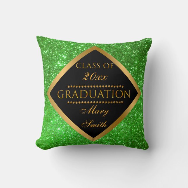 Almofada Luxury Moderno Personaliza Brilho Verde (Frente)