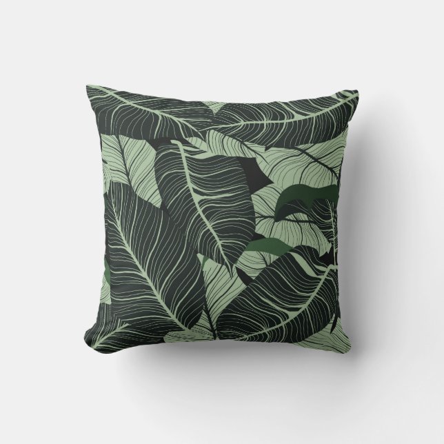 Almofada Luxury nature leaves background. Floral pattern, T (Frente)