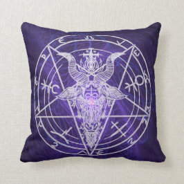 Almofada Luz vaga do preto da energia de Baphomet