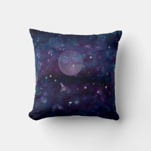 Almofada Luzes Corações e Estrelas Faísca Roxo Índigo