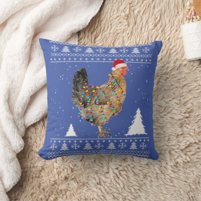 Almofada Luzes de frango com pijama de Natal do Papai Noel (Cobertor)