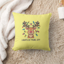 Luzes de Rena de Natal Kawaii de Alegria Pura
