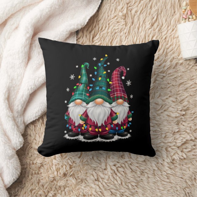 Almofada Luzinhas de Natal Três Gnomos Natal (Cobertor)