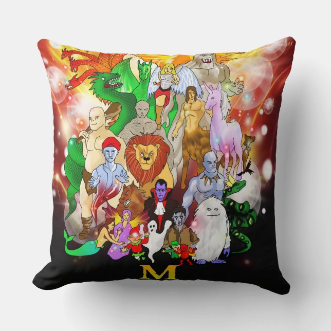 Almofada M é para Travesseiro decorativo mítico (Frente)
