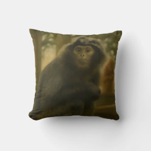 Almofada Macaco Contemplativo - Arte Serena Selvagem