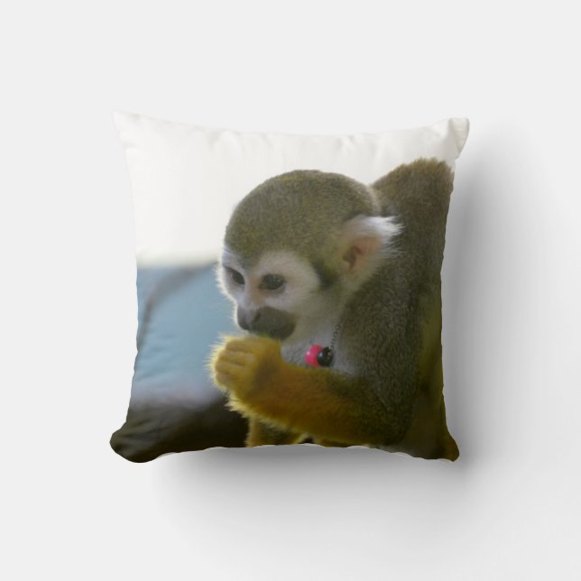 Almofada Macaco de esquilo Snacking (Frente)