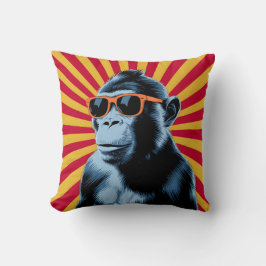 Almofada Macaco de Pop de na moda com óculos escuros