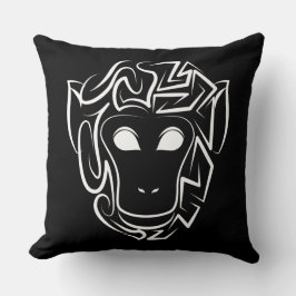 Almofada Macaco preto e branco tribal