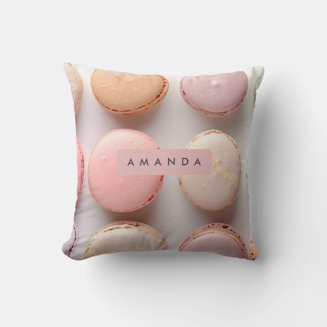 Almofada Macaron Pastel Elegante Personalizado (Frente)
