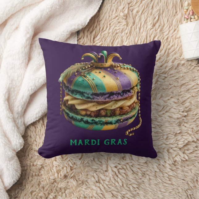 Almofada Macaron Real Mardi Gras (Cobertor)