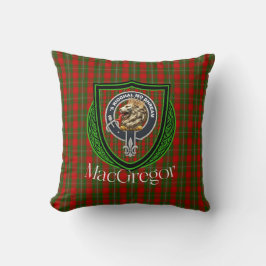 Almofada MacGregor Scottish Clan Tartan & Crest