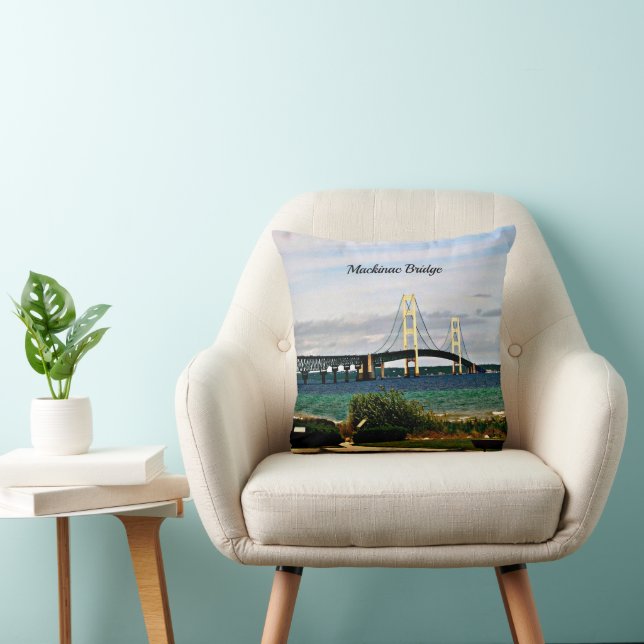 Almofada Mackinac Bridge, Mackinac Island (Cadeira)