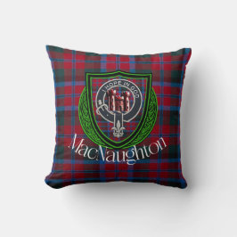 Almofada MacNaughton Scottish Clan Tartan & Crest