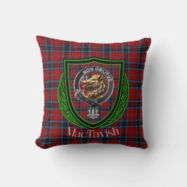 Almofada MacTavish Scottish Clan Tartan & Crest