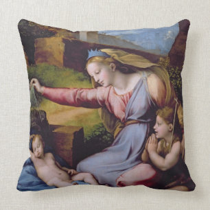 Almofada Madonna do Diadem azul ou Madonna de t