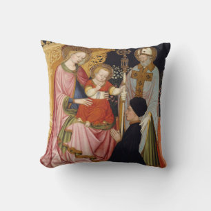 Almofada Madonna e criança com o doador