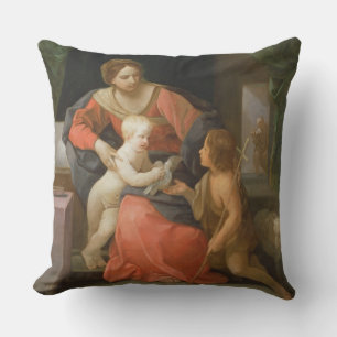 Almofada Madonna e criança com St John o baptista