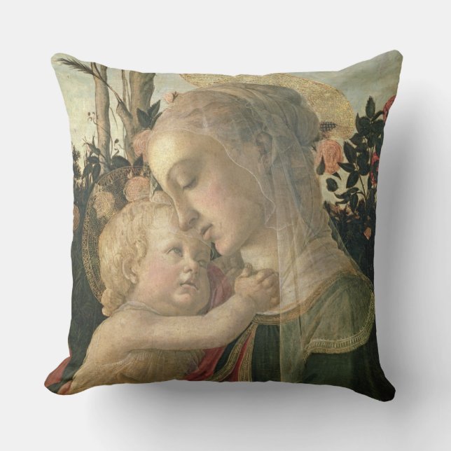 Almofada Madonna e criança com St John o baptista, detai (Frente)