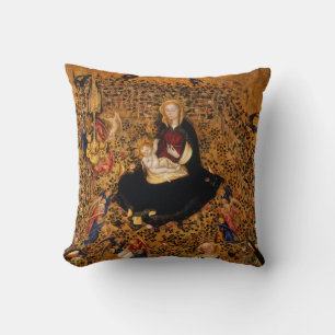 Almofada MADONNA E FILHO DE ROSA BOWER, ANJOS Natal