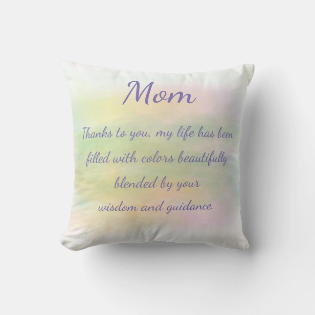 Almofada Madre Poema Pastel Watercolor (Frente)