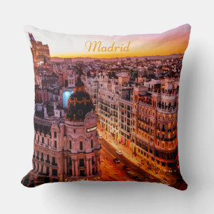 Almofada Madrid Espanha Capitol City Skyline