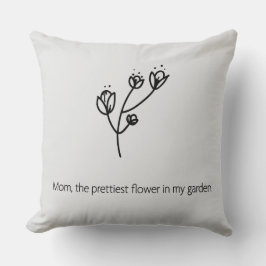 Almofada Mãe a Flor Mais Bonita (Tipografia Preta)