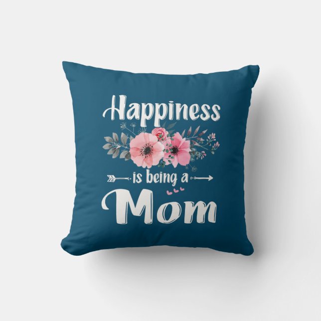 Almofada Mãe Arte | Felicidade É Ser Uma Mãe Aniversário (Frente)