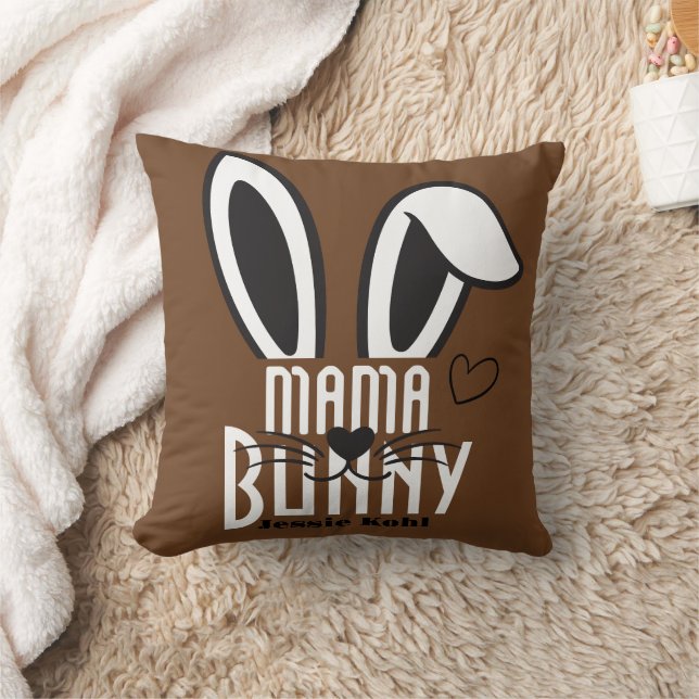Almofada mãe bunny páscoa elegante família simples e fofa (Cobertor)