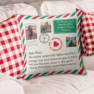 Almofada Mãe Carta Manuscrita Carta Fotográfica Colagem Abr