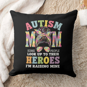 Almofada Mãe de Autista Criando Herói Coque Desarrumado Aut