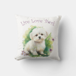 Almofada Mãe de Cachorro Bichon Floral
