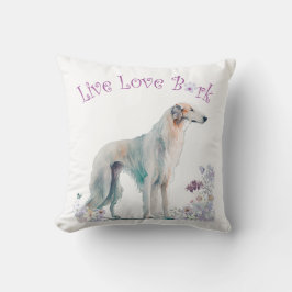 Almofada Mãe de Cachorro Borzoi Floral