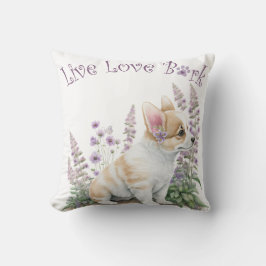 Almofada Mãe de Cachorro Corgi Floral