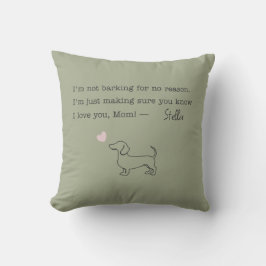Almofada Mãe de Cachorro Dachshund Personalizada com Foto e
