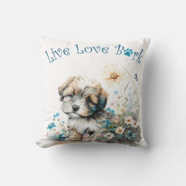 Almofada Mãe de Cachorro Havanês Floral (Frente)
