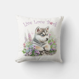 Almofada Mãe de Cachorro Husky Floral