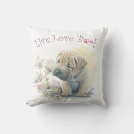 Almofada Mãe de Cachorro Shar-pei Floral
