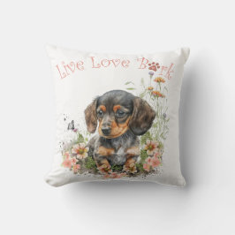 Almofada Mãe de Dachshund Floral