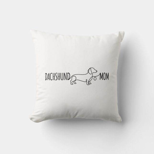 Almofada Mãe de Dachshund | Mãe de Cachorro | Presente de A (Frente)